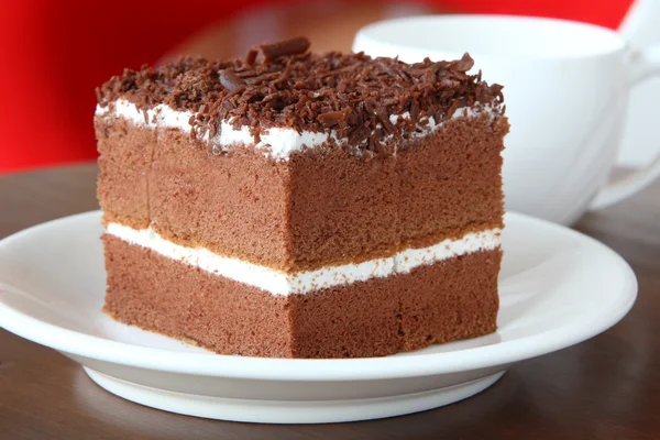 Pyszne ciasto czekoladowe — Zdjęcie stockowe