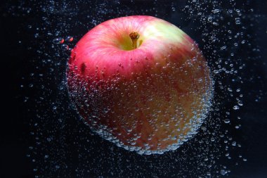Apple in water clipart