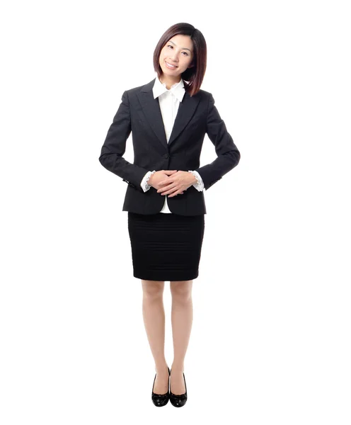 Ritratto di giovane donna asiatica sorriso in piedi — Foto Stock
