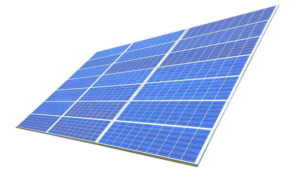 Solarmodul mit weißem Hintergrund — Stockfoto