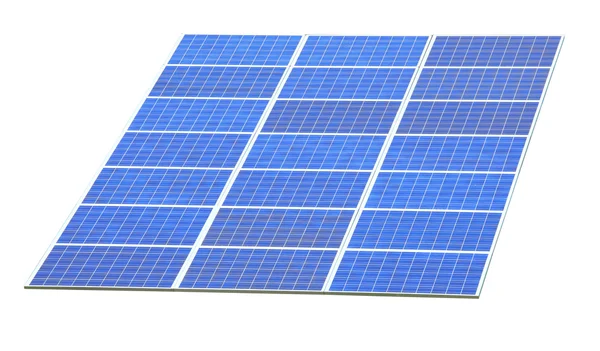 Panel solar con fondo blanco — Foto de Stock