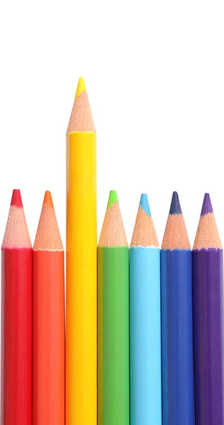 Χρωματιστά μολύβια απομονωθεί — Φωτογραφία Αρχείου