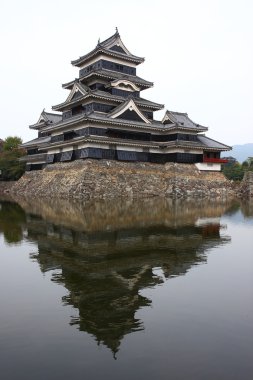 Reflection of majestically Japan castle clipart