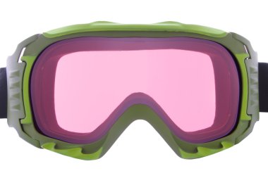 Fashion green ski goggles clipart