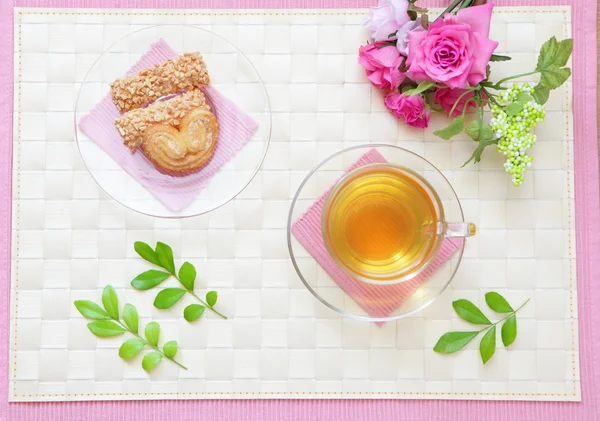 Rafinované a poklidnou čaj čas — Stock fotografie