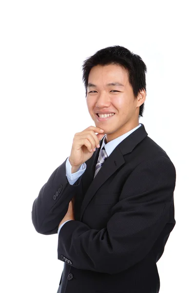 Молодий бізнесмен з впевненою посмішкою — стокове фото
