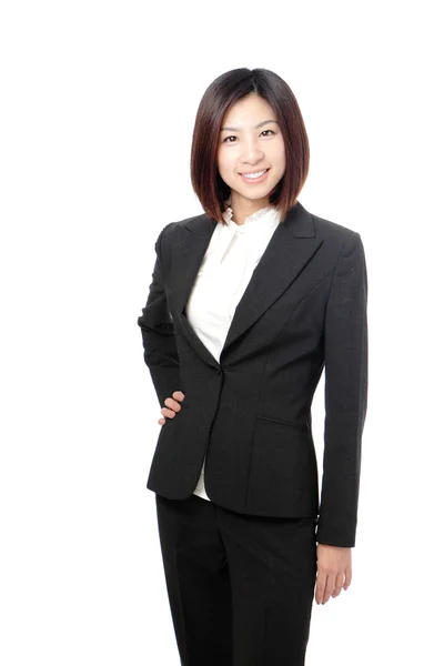 Mulher de negócios bonita confiante sorriso retrato — Fotografia de Stock