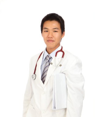 Young self-confident doctor clipart