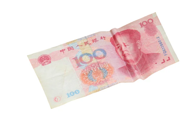 中国钱与沮丧的脸 — 图库照片