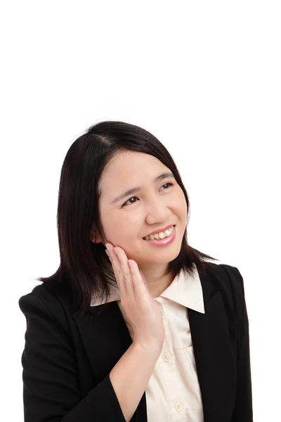 Портрет азиатской деловой женщины улыбки — стоковое фото