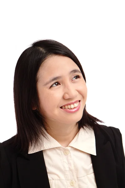 Portréja egy ázsiai üzleti nő mosolyog — Stock Fotó