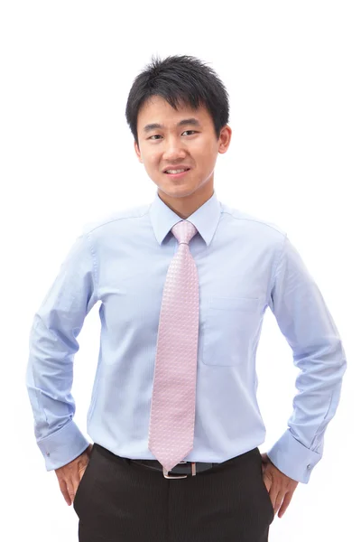 Retrato de un joven hombre de negocios sonrisa — Foto de Stock