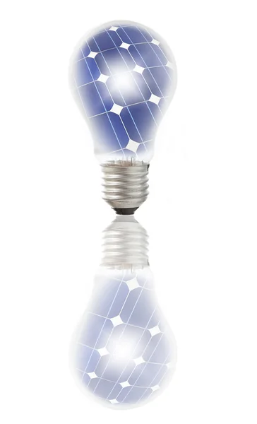 LAMP lampa med solpaneler inuti — Stockfoto