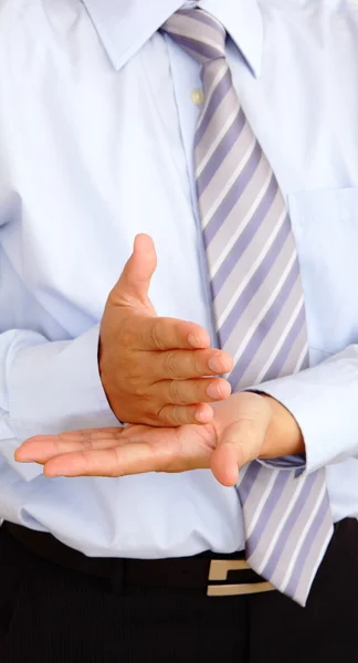 Stop hand gesture — Stock Photo, Image