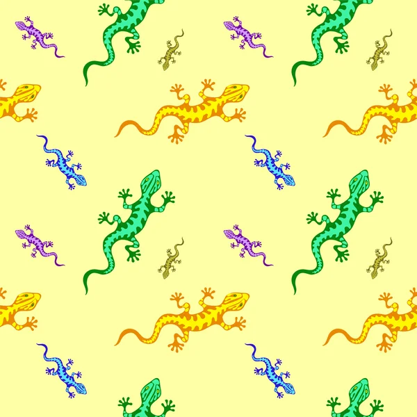 Seamless lizard pattern — Stock Vector