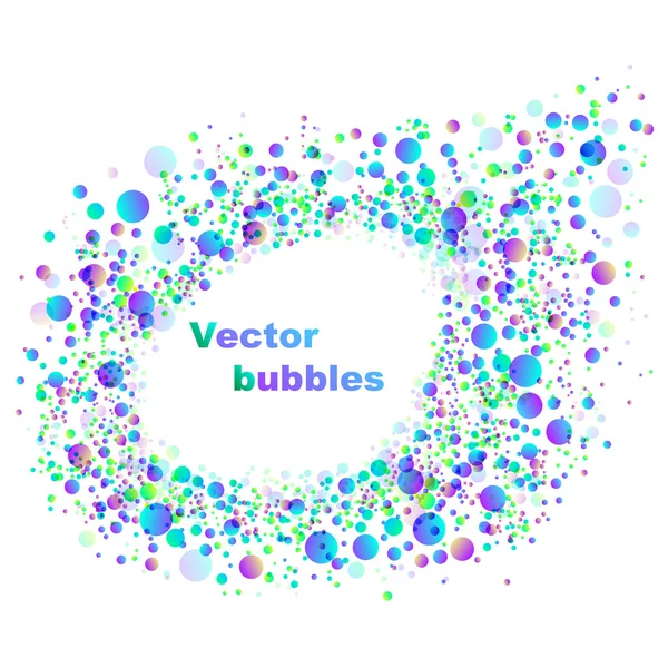 Blue and violet abstract splash bubble background — Stock Vector