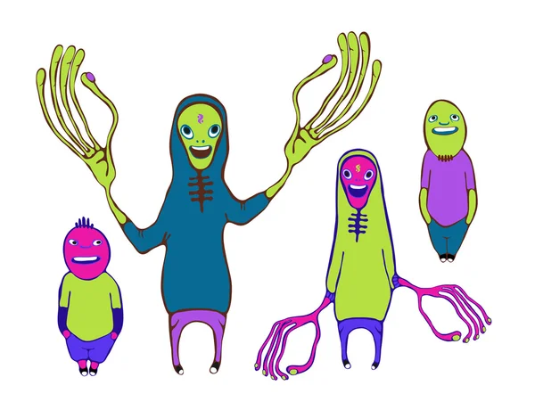 Monster characters set. vector illustration. — Stock Vector