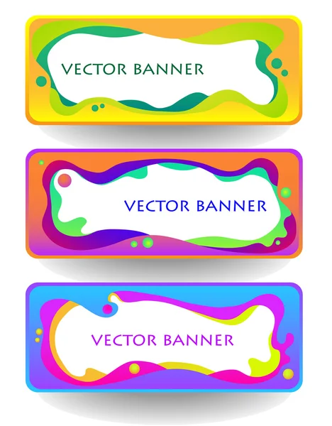 Conjunto de banner de vector abstracto — Vector de stock