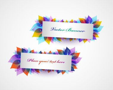 Set of colorful banners clipart