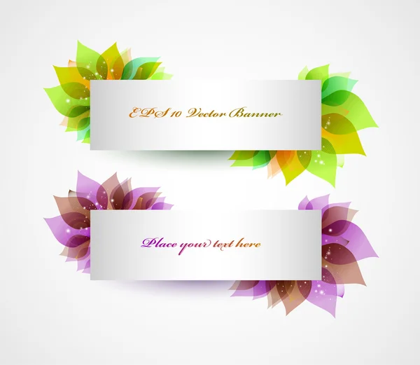 Set of spring banners — Stock Vector