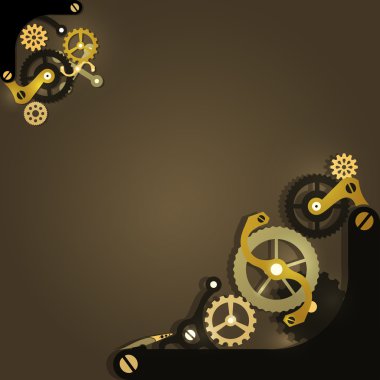 Steampunk mechanical background clipart