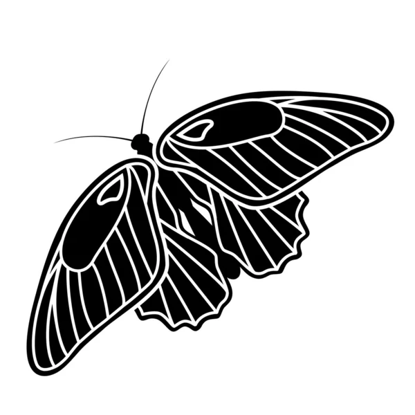 Vlindersilhouet — Stockvector