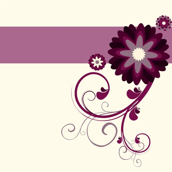 Květinové fialové pozadí — Stockový vektor