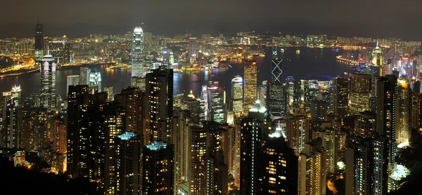 Hong kong gece sahnelerinde