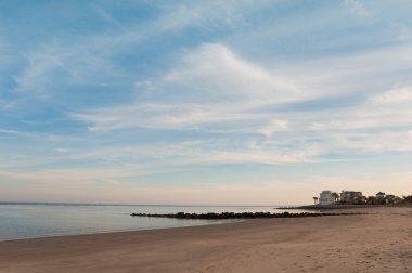 Calm Sandy Seascape, Horizontal clipart