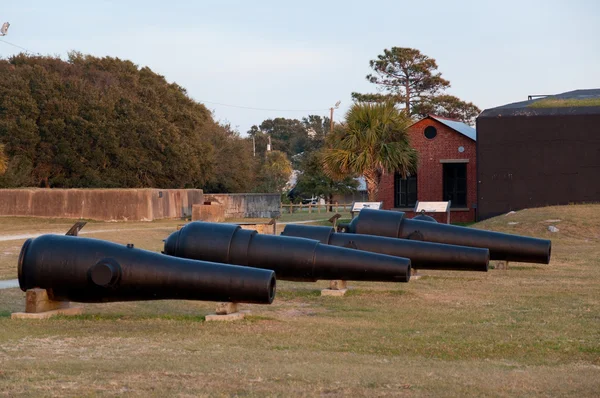 Multiple Historic War Cannons — Stock Photo, Image