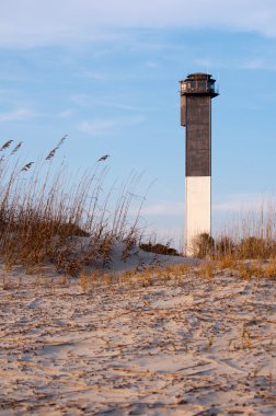 Sullvan's Island Lighthouse at Sunset clipart