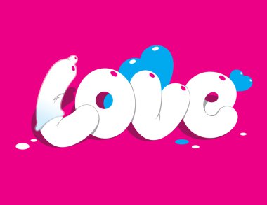 Lettering LOVE. For themes like love, valentine clipart