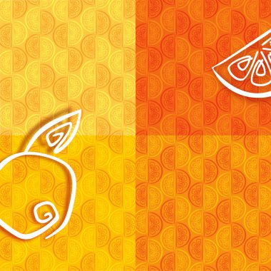 Colorful pattern from orange segments clipart