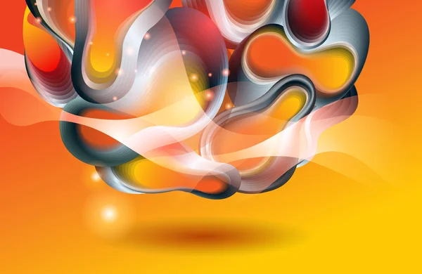 Abstrakte warme Hintergrund mit Ball. Vektorillustration. — Stockvektor