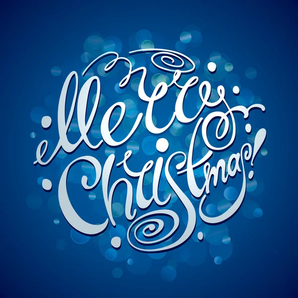 Christmas Card with lettering. Vector illustration. — Stock Vector