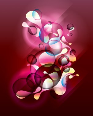 Abstract vinous background with shining forms end drops clipart