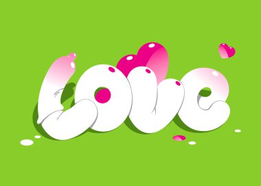 Lettering LOVE. For themes like love, valentine clipart