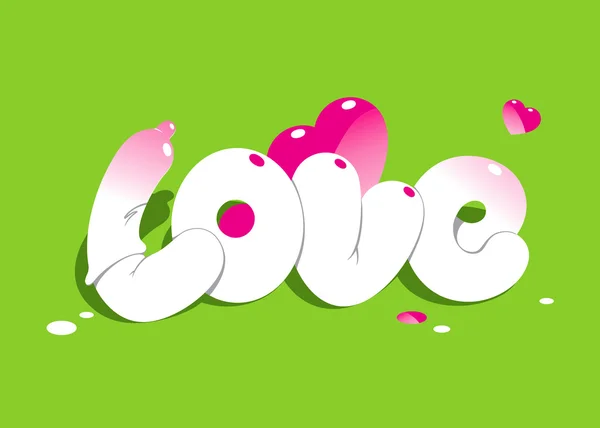 Písmo lásky. pro témata jako láska Valentýn — Stockový vektor
