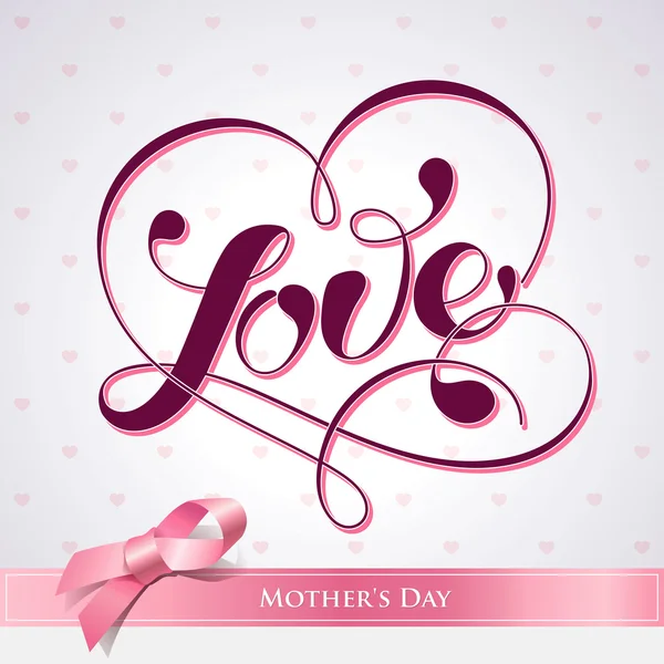 Lettering LOVE. For themes like Mother — Stock Vector