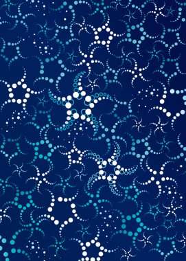 Decorative starfish on a blue background. Seamless pattern. clipart