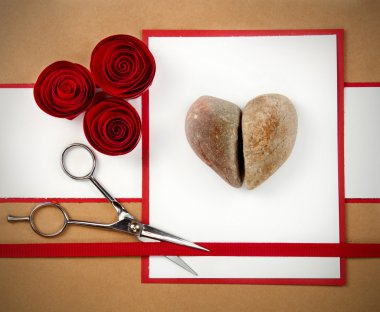 Rock, paper and scissors valentine clipart