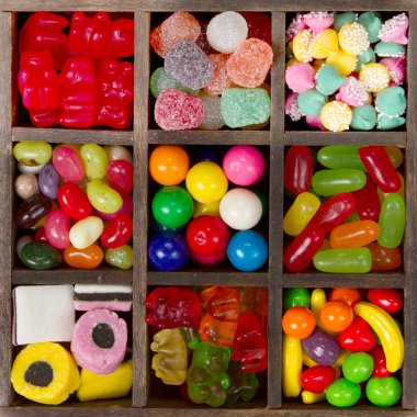 Assortment of candy for a background clipart