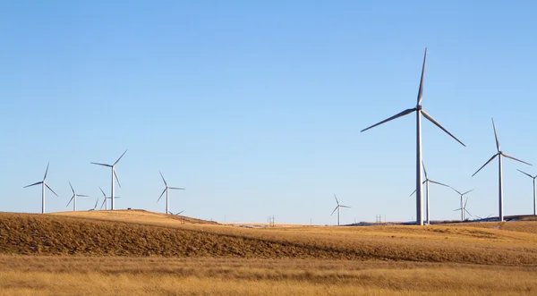 A windmill farm on a rual landscape — Stock Photo, Image