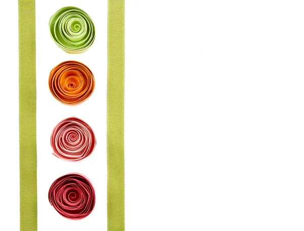 Quilled springtime flowers — Stock Photo, Image