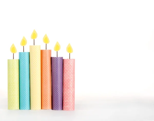 紙で作られた誕生日の蝋燭 — ストック写真