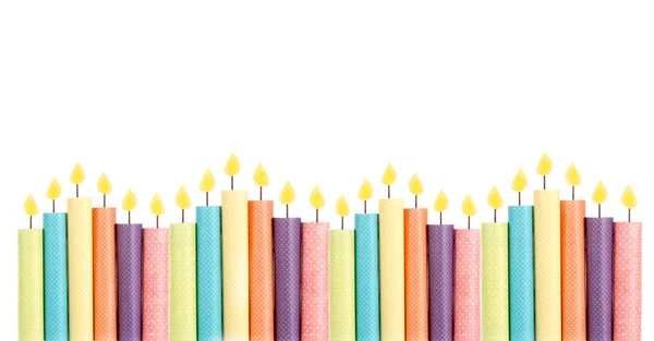 Velas de cumpleaños hechas de papel — Foto de Stock