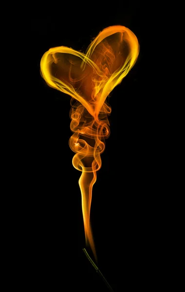 stock image Smoke fire heart