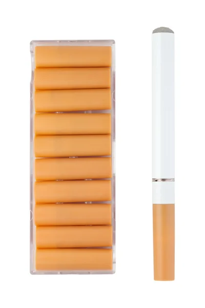 Elektronische Zigarette mit Patronen lizenzfreie Stockbilder