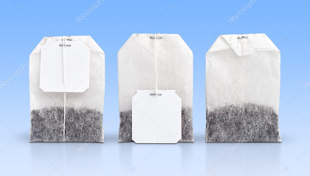Tea bags with blank tags
