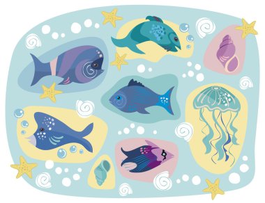 Fish Set clipart